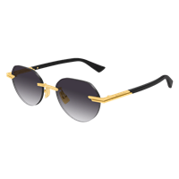 Occhiali da sole Bottega Veneta Uomo BV1379S001-GOLD-GOLD-GREY51 - BV1379S001-GOLD-GOLD-GREY51